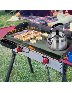 Plancha de Camping Hisencn 14" x 32" para Estufa Camp Chef 2