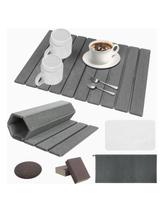 Alfombrilla de Secado de Platos GREAPA 61x40.6cm Gris Oscuro