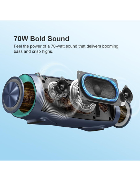 Altavoz Bluetooth DOSS Extreme Boom Pro D100 70W IPX6 Negro