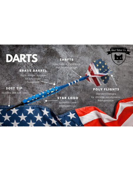 Juego de Dardos Profesionales SHOT TAKER STC - 6 Dardos 19g