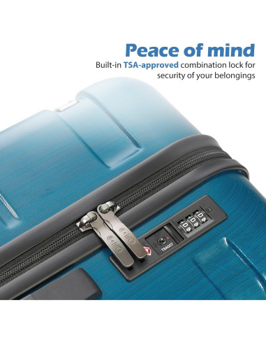 Conjunto de Maletas Expandibles Coolife 3 Piezas Negro Marrón