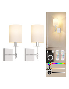 Lámparas de pared recargables Bosceos LED 14.5" con control remoto