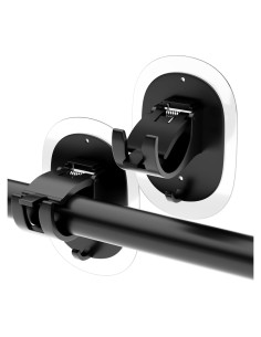 Soportes de Barra de Cortina Sin Taladrar MIMARMZ 2 Piezas Negro