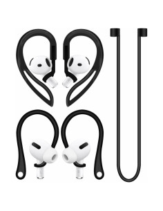 Kit Antideslizante para AirPods A-Focus - Ganchos y Correa Negro