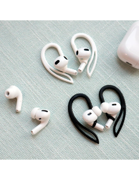 Kit Antideslizante para AirPods A-Focus - Ganchos y Correa Negro