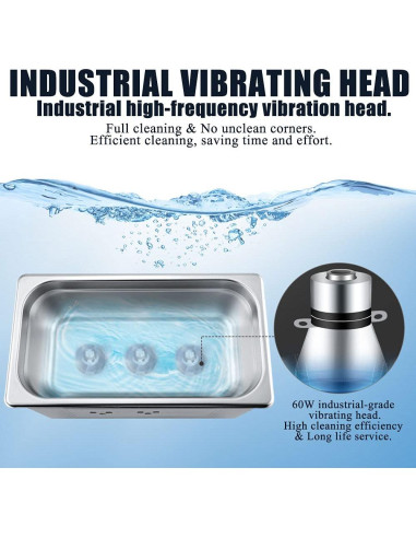 Limpiador Ultrasónico Anbull 4.5L 180W Acero Inoxidable