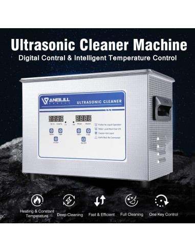 Limpiador Ultrasónico Anbull 4.5L 180W Acero Inoxidable