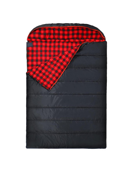 Saco de Dormir Doble REDCAMP Algodón Franela 225x148 cm