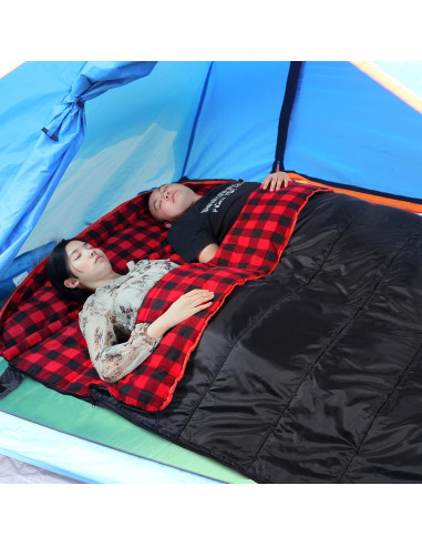 Saco de Dormir Doble REDCAMP Algodón Franela 225x148 cm