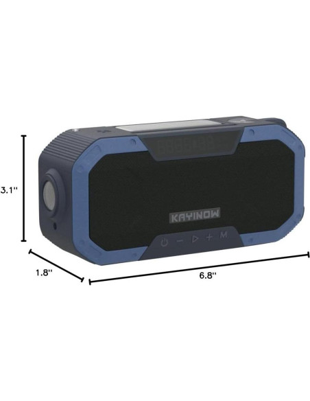 Radio de Manivela Solar Bluetooth NOAA 5000mAh Resistente Agua