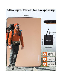 Colchón Inflable Doble KingCamp 200x140 cm Ultraligero 2