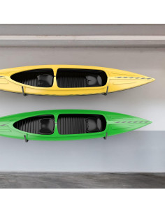 Soporte de Kayak Pared WALMANN 4 Ganchos Metal Negro 22.68kg 2