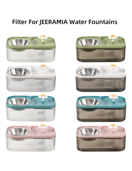 Filtros de Reemplazo para Fuente de Agua JEERAMIA 8 Pcs
