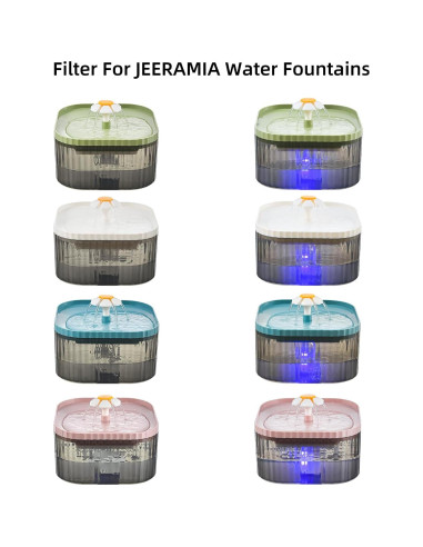 Filtros de Reemplazo para Fuente de Agua JEERAMIA 8 Pcs