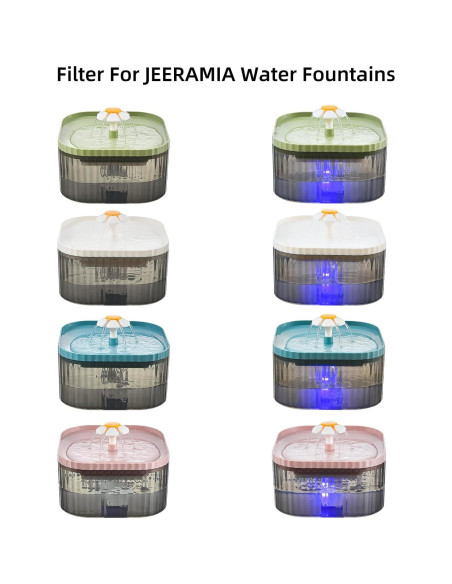 Filtros de Reemplazo para Fuente de Agua JEERAMIA 8 Pcs