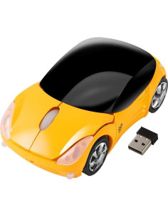 Ratón Inalámbrico Usbkingdom 2.4GHz Coche Deportivo Amarillo 2