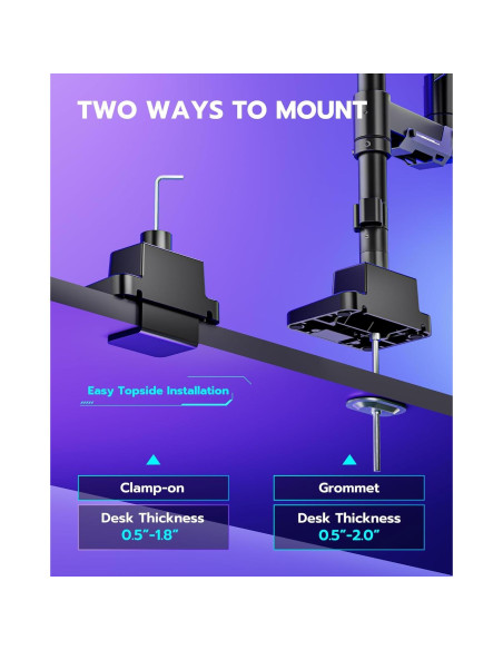 Soporte de Monitor ARES WING Ajustable para Pantallas de 24 a 57"