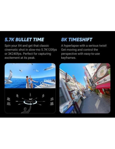 Cámara de acción 360 Insta360 X4 Pro 8K a prueba de agua
