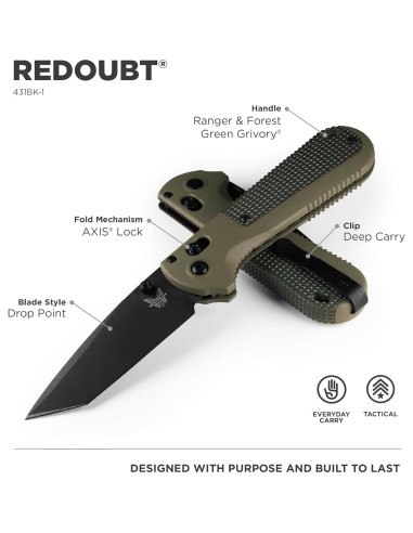 Cuchillo Plegable Benchmade Redoubt 431BK-1 Verde Ranger