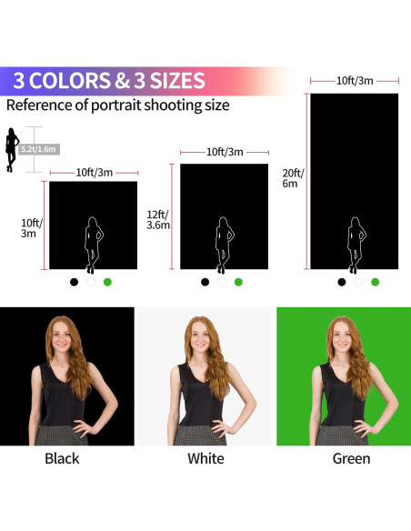 Cortina de Fondo Negra JINSUI 3x3m para Fotografía Profesional