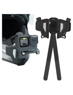 Soporte de Casco para GoPro TELESIN Ajustable 180 Negro