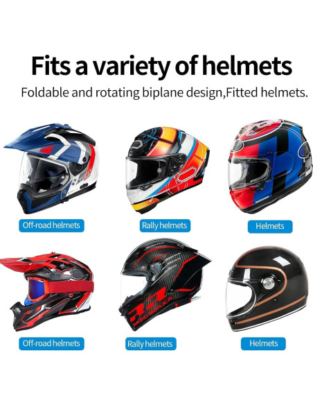 Soporte de Casco para GoPro TELESIN Ajustable 180 Negro