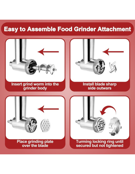 Accesorio Picadora de Carne Metal para Mezclador KA - 5 Placas