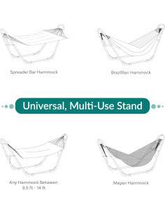 Soporte Universal para Hamaca Doble Sunnydaze - 250 kg - Negro 2