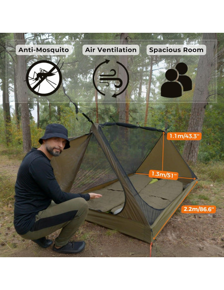 Carpa de Malla Onewind TENT-INNER-TARP para 2 Personas