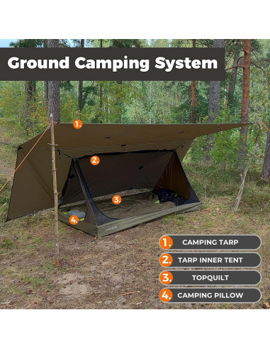 Carpa de Malla Onewind TENT-INNER-TARP para 2 Personas