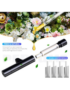Ambientador de coche WOOKKIT con aceites esenciales negro 2