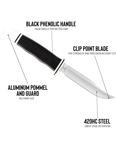 Cuchillo de Caza Buck Knives 102 Woodsman 10.16 cm Acero Inoxidable