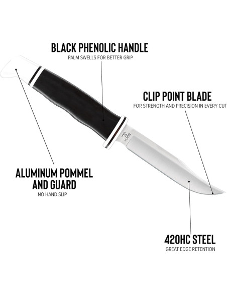 Cuchillo de Caza Buck Knives 102 Woodsman 10.16 cm Acero Inoxidable