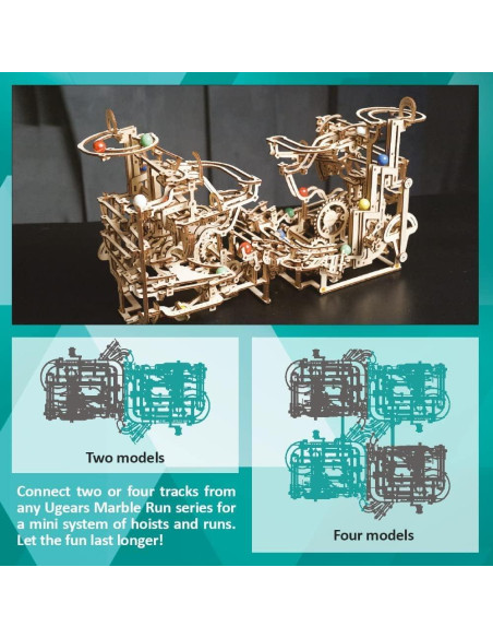 Rompecabezas 3D UGEARS Elevador Espiral de Canicas - 266 Piezas