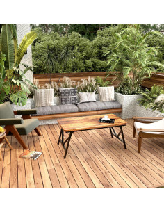 Mesa de café plegable QUERNA ZDZ80A1 80x40 cm sin ensamblaje 2