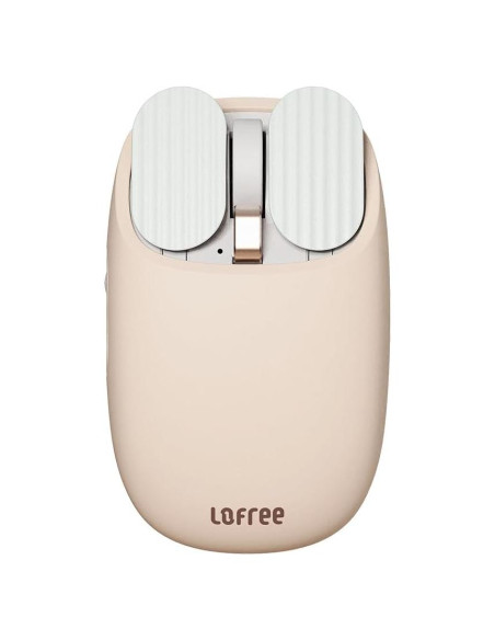 Ratón Inalámbrico Lofree Wavy Chips Doble Modo 5 DPI - Té con Leche