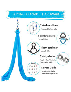 Columpio de Yoga Aéreo SKYPHAROS 11 Yardas Nylon Antigravedad 2