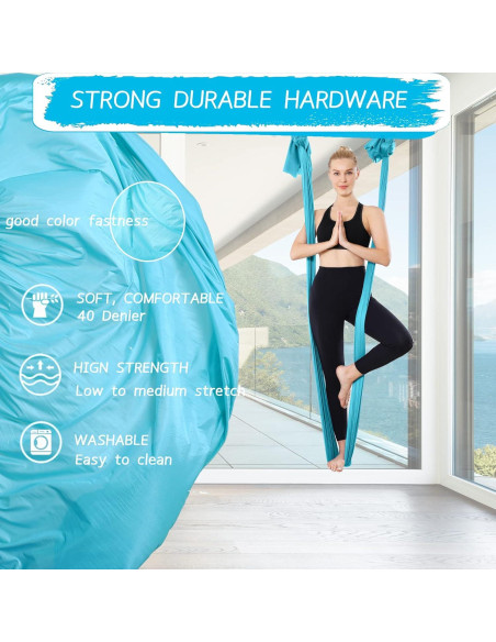 Columpio de Yoga Aéreo SKYPHAROS 11 Yardas Nylon Antigravedad
