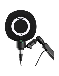 Filtro Antiviento Profesional C1 para Micrófono 45-60mm Negro