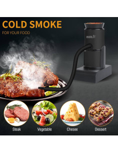 Ahumador de Cócteles BORUIT SK305 Portátil con Astillas de Madera 2