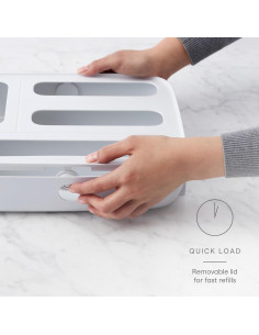 Dispensador de Bolsas de Comida YouCopia StoraBag 3 Compartimentos Blanco 2