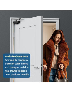 Cerradura automática Ougourim negra para puerta 40-65 kg 2