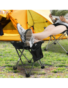 Taburete Plegable Roptat Negro para Camping y Jardinería 2