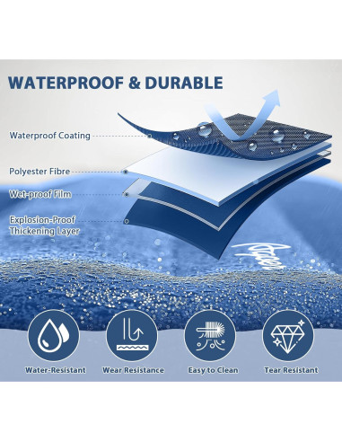 Colchoneta Inflable de Camping Agoer 195x66x12.7cm Azul