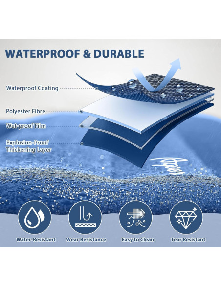 Colchoneta Inflable de Camping Agoer 195x66x12.7cm Azul