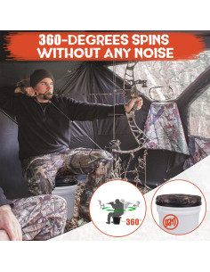 Asiento de Cubo Giratorio WarBull 5 Galones Camo Impermeable 2