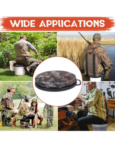 Asiento de Cubo Giratorio WarBull 5 Galones Camo Impermeable
