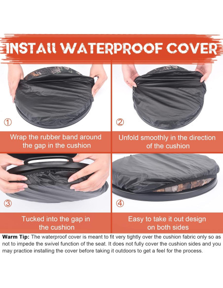 Asiento de Cubo Giratorio WarBull 5 Galones Camo Impermeable