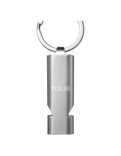 Silbato de Emergencia TISUR 130dB Acero Inoxidable para Camping