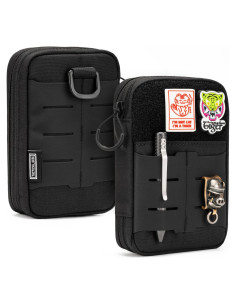 Bolsa Compacta de Cintura TACTICAL GEEK EDC Nylon Negro